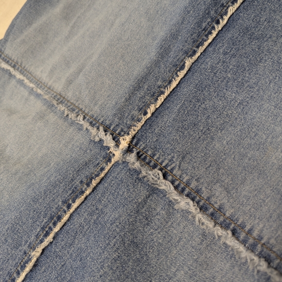 Lauren Ralph Lauren Patchwork Denim Maxi Skirt 20W Plus Size Y2K Vintage - Picture 9 of 16